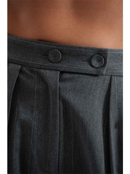 Pantalone gessato in lurex Twenty Fourhaitch | NORMA PANTSGRIGIO LUREX